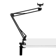 Load image into Gallery viewer, PULUZ Live Broadcast Desktop Articulating Arm Holderwith Phone Clamp, Phone Clamp