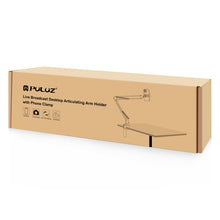 Load image into Gallery viewer, PULUZ Live Broadcast Desktop Articulating Arm Holderwith Phone Clamp, Phone Clamp