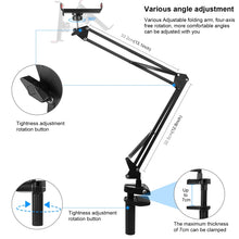 Load image into Gallery viewer, PULUZ Live Broadcast Desktop Articulating Arm Holder with Tablet Clamp, Tablet Clamp