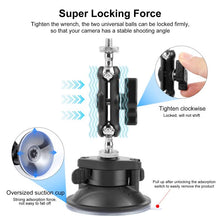 Load image into Gallery viewer, PULUZ Upgraded 1/4 inch Magic Arm Suction Cup Mount, Upgraded 1/4 inch Suction Cup Mount