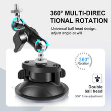 Load image into Gallery viewer, PULUZ Upgraded 1/4 inch Magic Arm Suction Cup Mount, Upgraded 1/4 inch Suction Cup Mount