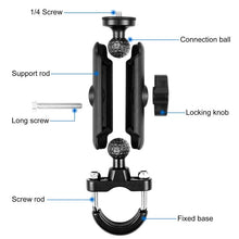 Load image into Gallery viewer, PULUZ Motorcycle Handlebar Fixed Mount U-Bolt Base Holder for GoPro and Other Action Cameras, Handlebar Mount