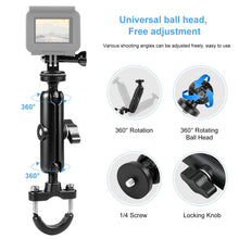 Load image into Gallery viewer, PULUZ Motorcycle Handlebar Fixed Mount U-Bolt Base Holder for GoPro and Other Action Cameras, Handlebar Mount