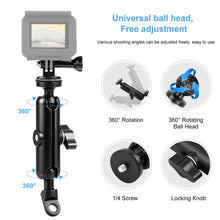 Load image into Gallery viewer, PULUZ Motorcycle Holder Mirror Base Hole Fixed Mount for GoPro and Other Action Cameras, Mirror Base Hole Mount
