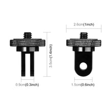 Load image into Gallery viewer, PULUZ 1/4 inch Screw Metal Tripod Mount Action Camera Adapter, Metal Camera Adapter
