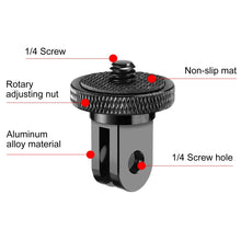 Load image into Gallery viewer, PULUZ 1/4 inch Screw Metal Tripod Mount Action Camera Adapter, Metal Camera Adapter