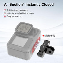 Load image into Gallery viewer, For GoPro HERO13 Black  PULUZ Magnetic Quick Release Base Mount, For GoPro HERO13 Black / MAX2 (Black), For GoPro HERO13 Black (Black Red)