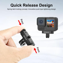 Load image into Gallery viewer, For GoPro HERO13 Black  PULUZ Magnetic Quick Release Base Mount, For GoPro HERO13 Black / MAX2 (Black), For GoPro HERO13 Black (Black Red)