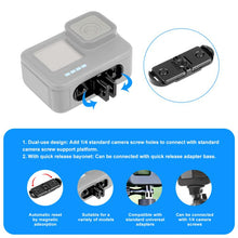 Load image into Gallery viewer, PULUZ Quick Release Magnetic Folding Finger Base Mount for GoPro HERO12 Black /11 Black /11 Black mini /10 Black /9 Black /8 Black / Max, Folding Finger Base Mount