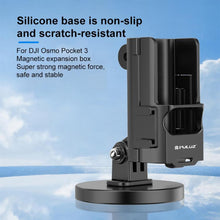 Load image into Gallery viewer, For DJI OSMO Pocket 3 PULUZ Protective Frame Magnetic Desktop Mount Angle Adjustable Base, Magnetic Desktop Mount