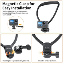 Load image into Gallery viewer, PULUZ Lazy Neck Bracket Magnetic Quick Release POV View Mount