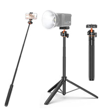Load image into Gallery viewer, PULUZ 1.3m Phone Selfie Stick Tripod Vlog Live Streaming Holder with Phone Clip, 1.4m  Phone Tripod