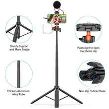 Load image into Gallery viewer, PULUZ 1.3m Phone Selfie Stick Tripod Vlog Live Streaming Holder with Phone Clip, 1.4m  Phone Tripod