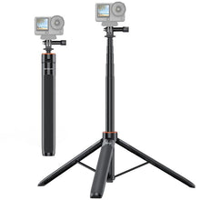 Load image into Gallery viewer, PULUZ 1.3m Action Camera Selfie Stick Tripod Vlog Live Streaming Holder, 1.4m Action Camera Tripod