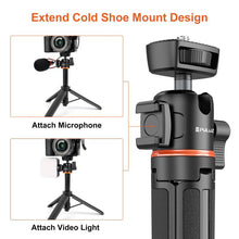 Load image into Gallery viewer, PULUZ Mini Phone Camera Extension Tripod Stand 360 Degree Ball Head Cold Shoe Selfie Stick, Phone Camera Tripod