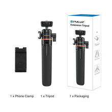 Load image into Gallery viewer, PULUZ Mini Phone Camera Extension Tripod Stand 360 Degree Ball Head Cold Shoe Selfie Stick, Phone Camera Tripod