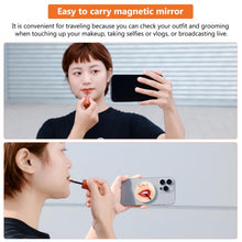 Load image into Gallery viewer, Mobile Phone MagSafe Magnetic Makeup Mirror Rear Camera Video Selfie Mirror