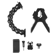 Load image into Gallery viewer, PULUZ Action Sports Cameras Jaws Flex Clamp Mount with Phone Clamp, Jaws Clamp Mount with Phone Clamp