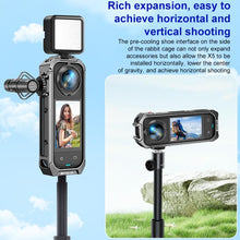 Load image into Gallery viewer, For Insta360 X4 PULUZ Aluminum Alloy Protective Cage Rig Expand Cold Shoe Housing Frame, For Insta360 X5