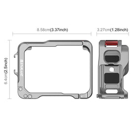 For Insta360 Ace Pro 2 PULUZ Aluminum Alloy Protective Cage Rig Dual Cold Shoe Housing Frame, For Insta360 Ace Pro 2 Meta Cage