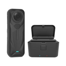 Load image into Gallery viewer, For Insta360 X5 PULUZ Dual-Batteries Charging Box Battery &amp; Memory Card Storage Case, For Insta360 X5 Batteries Charging Box