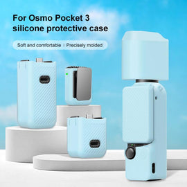 For DJI OSMO Pocket 3 PULUZ 6 in 1 Body Lens Handle Screen Mic Silicone TPU Cover