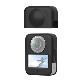 For DJI Osmo 360 PULUZ Silicone Body Protective Cover with Lens Cover, Body Cover with Lens Cover (Black), Body Cover with Lens Cover (Grey)