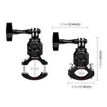 Load image into Gallery viewer, PULUZ 360 Degree Rotation MotorBike Aluminum Mount Handlebar Adapter with Screw for GoPro, Insta360, DJI and Other Action Cameras, Handlebar Adapter Mount 3