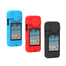 Load image into Gallery viewer, For Insta360 X3 PULUZ Silicone Protective Case with Lens Cover, Silicone Case(Black), Silicone Case(Blue), Silicone Case(Red)