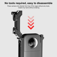 Load image into Gallery viewer, For Insta360 X3 PULUZ Metal Protective Cage Rig Housing Frame with Expand Cold Shoe Base &amp; Tripod Adapter, Metal Cage US Stock, For Insta360 X3