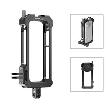 Load image into Gallery viewer, For Insta360 X3 PULUZ Metal Protective Cage Rig Housing Frame with Expand Cold Shoe Base &amp; Tripod Adapter, Metal Cage US Stock, For Insta360 X3