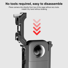 Load image into Gallery viewer, For Insta360 X3 PULUZ Metal Protective Cage Rig Housing Frame with Expand Cold Shoe Base &amp; Tripod Adapter, For Insta360 X3