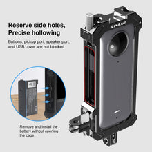Load image into Gallery viewer, For Insta360 X3 PULUZ Metal Protective Cage Rig Housing Frame with Expand Cold Shoe Base &amp; Tripod Adapter, For Insta360 X3