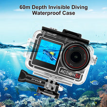 Load image into Gallery viewer, For DJI Osmo Action 5 Pro / 3 / 4 PULUZ 60m Underwater Waterproof Housing Diving Case with Cold Shoe &amp; Buckle Basic Mount &amp; Screw, For DJI Osmo Action 3 / 4 Waterproof Case