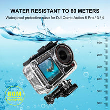 Load image into Gallery viewer, For DJI Osmo Action 5 Pro / 3 / 4 PULUZ 60m Underwater Waterproof Housing Diving Case with Cold Shoe &amp; Buckle Basic Mount &amp; Screw, For DJI Osmo Action 3 / 4 Waterproof Case