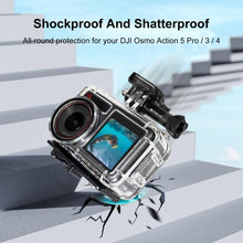 Load image into Gallery viewer, For DJI Osmo Action 5 Pro / 3 / 4 PULUZ 60m Underwater Waterproof Housing Diving Case with Cold Shoe &amp; Buckle Basic Mount &amp; Screw, For DJI Osmo Action 3 / 4 Waterproof Case