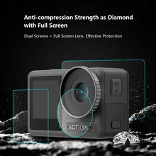 Load image into Gallery viewer, For DJI Osmo Action 3  PULUZ 3-in-1 Lens Front and Back Screen Tempered Glass Explosion-proof Film, For DJI Osmo Action 3