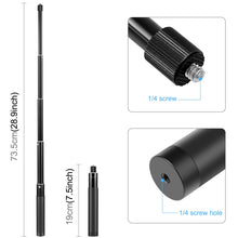 Load image into Gallery viewer, PULUZ 73.5cm Metal Selfie Stick Monopod with Invisible Adapter Base &amp; Screw for Insta360 One RS / X2 / X3 / DJI Osmo 360, 70cm Monopod