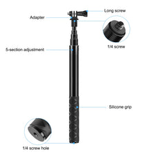 Load image into Gallery viewer, PULUZ 110cm Metal Selfie Stick Monopod with Invisible Adapter Base &amp; Screw for Insta360 One RS / X2 / X3 / X4 / DJI Osmo 360, 110cm Monopod