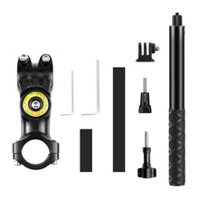 Load image into Gallery viewer, PULUZ Motorcycle Bicycle Handlebar Fixture Mount Camera Bracket Adapter with Monopod Stand, Motorcycle Monopod Stand