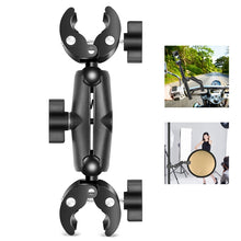 Load image into Gallery viewer, PULUZ Motorcycle Dualheads Crab Clamp Handlebar Fixed Mount for GoPro and Other Action Cameras