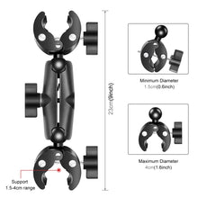Load image into Gallery viewer, PULUZ Motorcycle Dualheads Crab Clamp Handlebar Fixed Mount for GoPro and Other Action Cameras