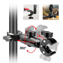 Load image into Gallery viewer, PULUZ Motorcycle Dualheads Crab Clamp Handlebar Fixed Mount for GoPro and Other Action Cameras