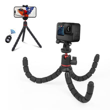 Load image into Gallery viewer, PULUZ Mini Octopus Flexible Tripod Holder with Remote Control for SLR Cameras, GoPro, Cellphone