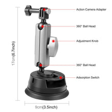 Load image into Gallery viewer, PULUZ Car Suction Cup Arm Mount with Mount Adapter &amp; Long Screw, Suction Cup Mount
