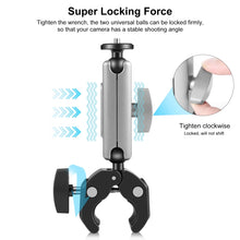 Load image into Gallery viewer, PULUZ Motorcycle Crab Pliers Clip Arm Mount with Mount Adapter &amp; Long Screw