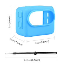 Load image into Gallery viewer, For Insta360 GO 3 PULUZ Camera Charging Case Silicone Case with Lens Cap &amp; Strap, Silicone Case with Lens Cap(Black), Silicone Case with Lens Cap(Blue)