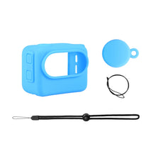 Load image into Gallery viewer, For Insta360 GO 3 PULUZ Camera Charging Case Silicone Case with Lens Cap &amp; Strap, Silicone Case with Lens Cap(Black), Silicone Case with Lens Cap(Blue)