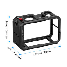 Load image into Gallery viewer, For DJI Osmo Action 5 Pro / 4 / 3 PULUZ All-inclusive Aluminum Alloy Cage Expansion Adapter Frame with Lens Cover, For DJI Osmo Action 5 Pro / 4 / 3