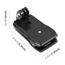 Load image into Gallery viewer, PULUZ 4 in 1 360 Degree Rotating Backpack Hat QR Clip Rec-mounts with Phone Clamp Kit